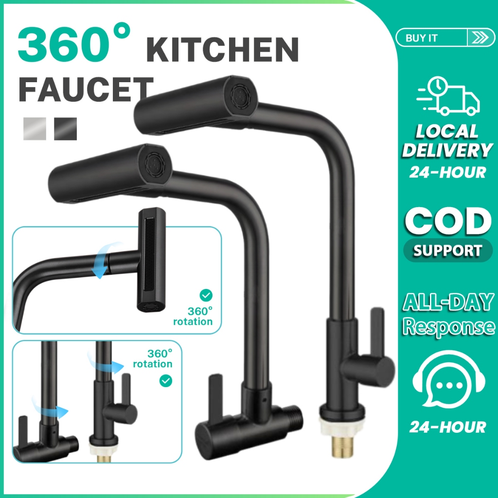[HOUSGOOD]Multi functional kitchen faucet with 360 ° rotation and 4 ...