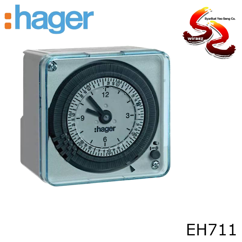 Hager EH711 16A 24 Hours Mechanical Timer Switch 24 Hours Programmable ...