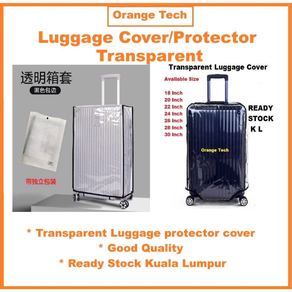 Transparent Luggage Cover Protector PVC Travel Suitcase Luggage Bag ...