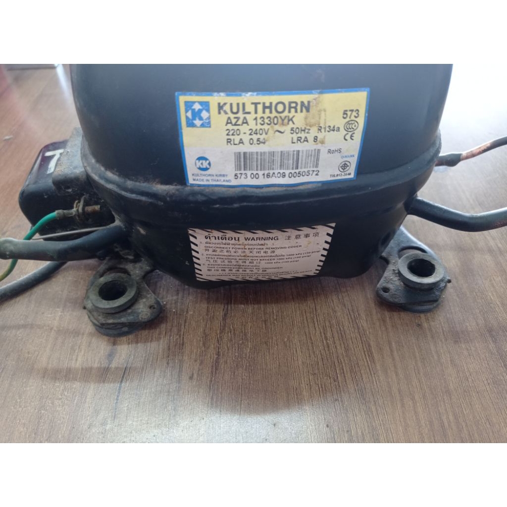 ORIGINAL USED REFRIGERATOR COMPRESSOR KULTHORN AZA 1330YK FOR NON ...