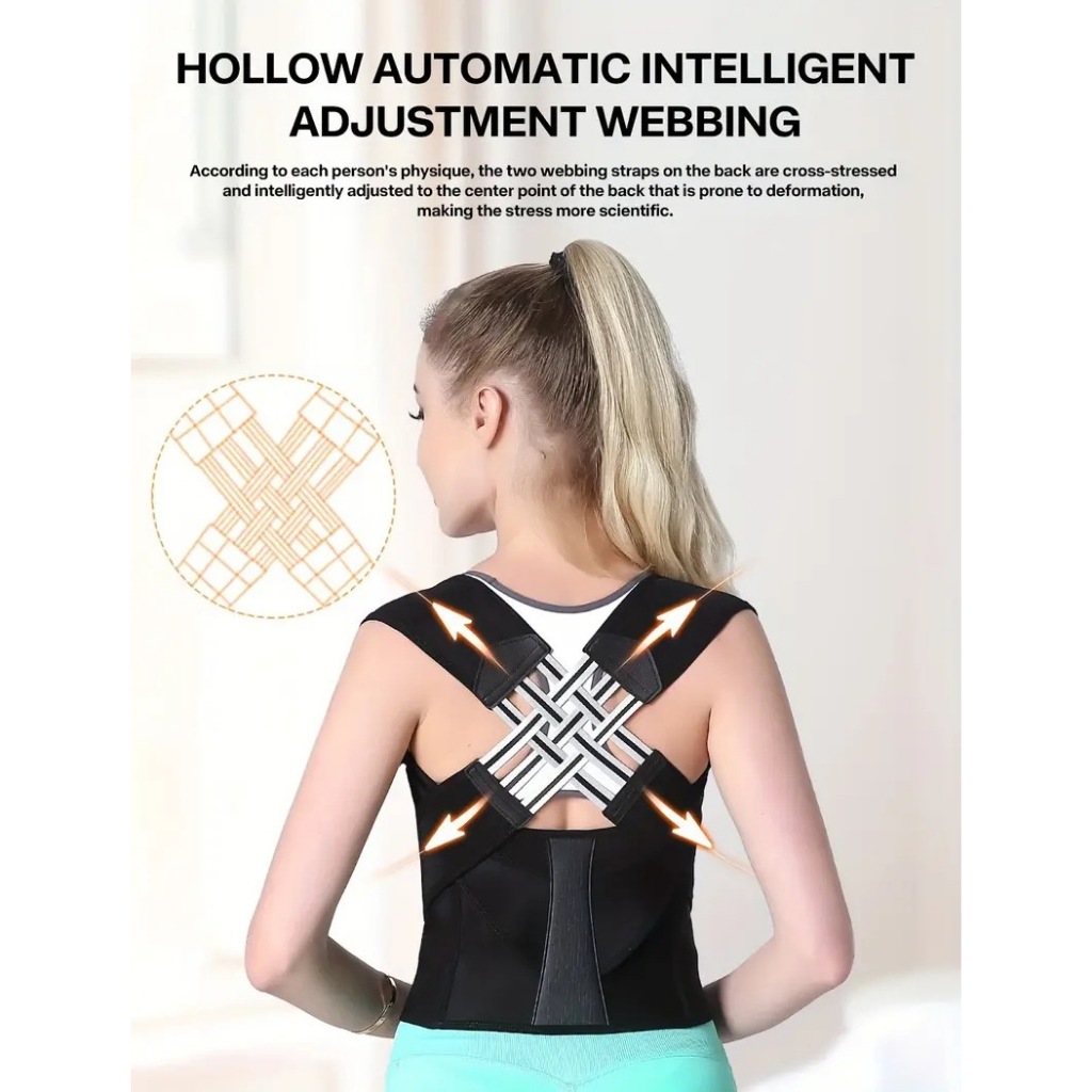 Back Support Belt Penyokong Tulang Belakang Posture Corrector | Shopee ...