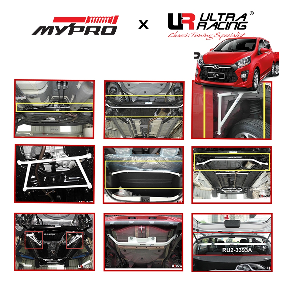 Ultra Racing Safety Bar for Perodua Axia / FL 1.0 VVTI 17-19 | Shopee ...