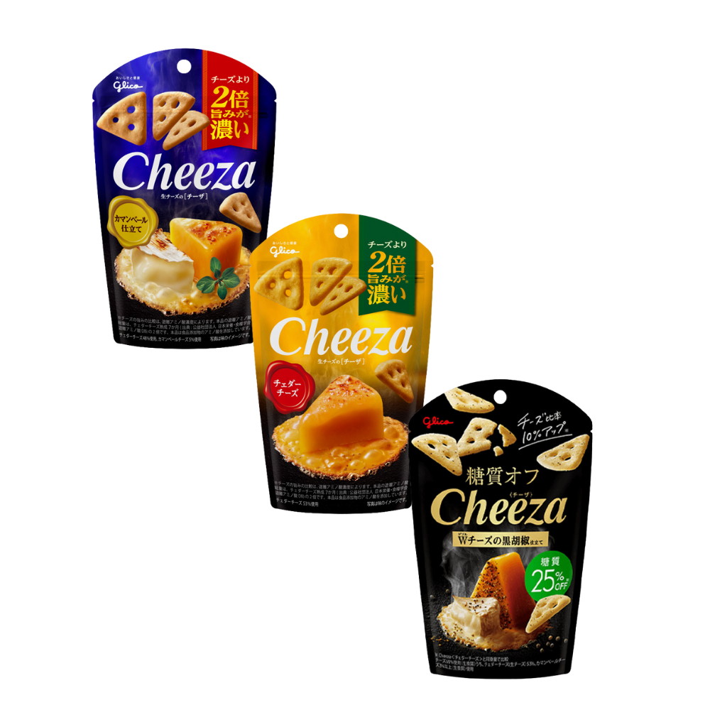 Cheeza Japanese Cheese Snack Series – Camembert / Cheddar / Low-Carb ...