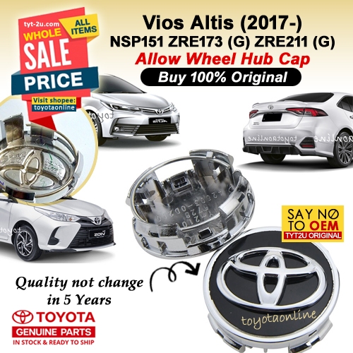 (Original) Vios Altis (2007-16) Wheel Centre Cap Hub Rim Tyre Rim 42603 ...