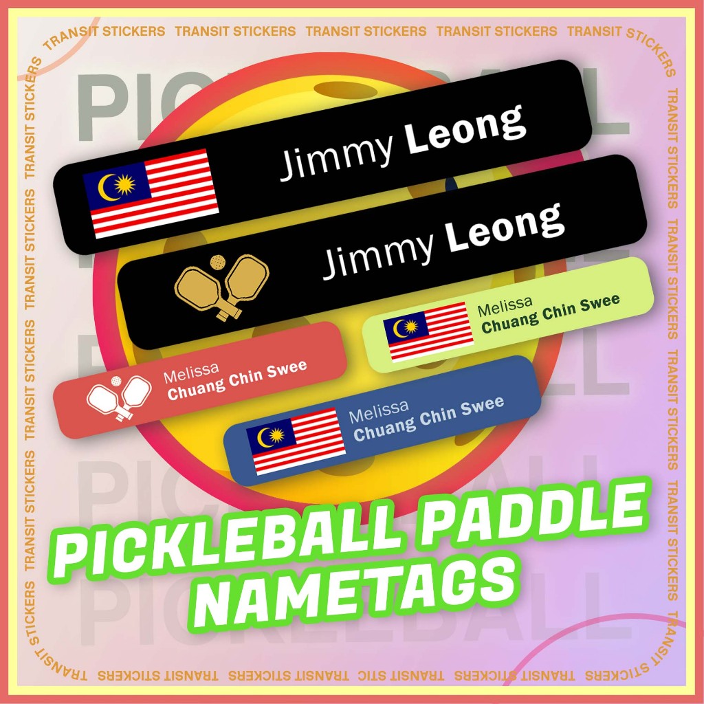 Pickleball Paddle Edge Nametags | Personalised Selkirk Joola Sypik ...