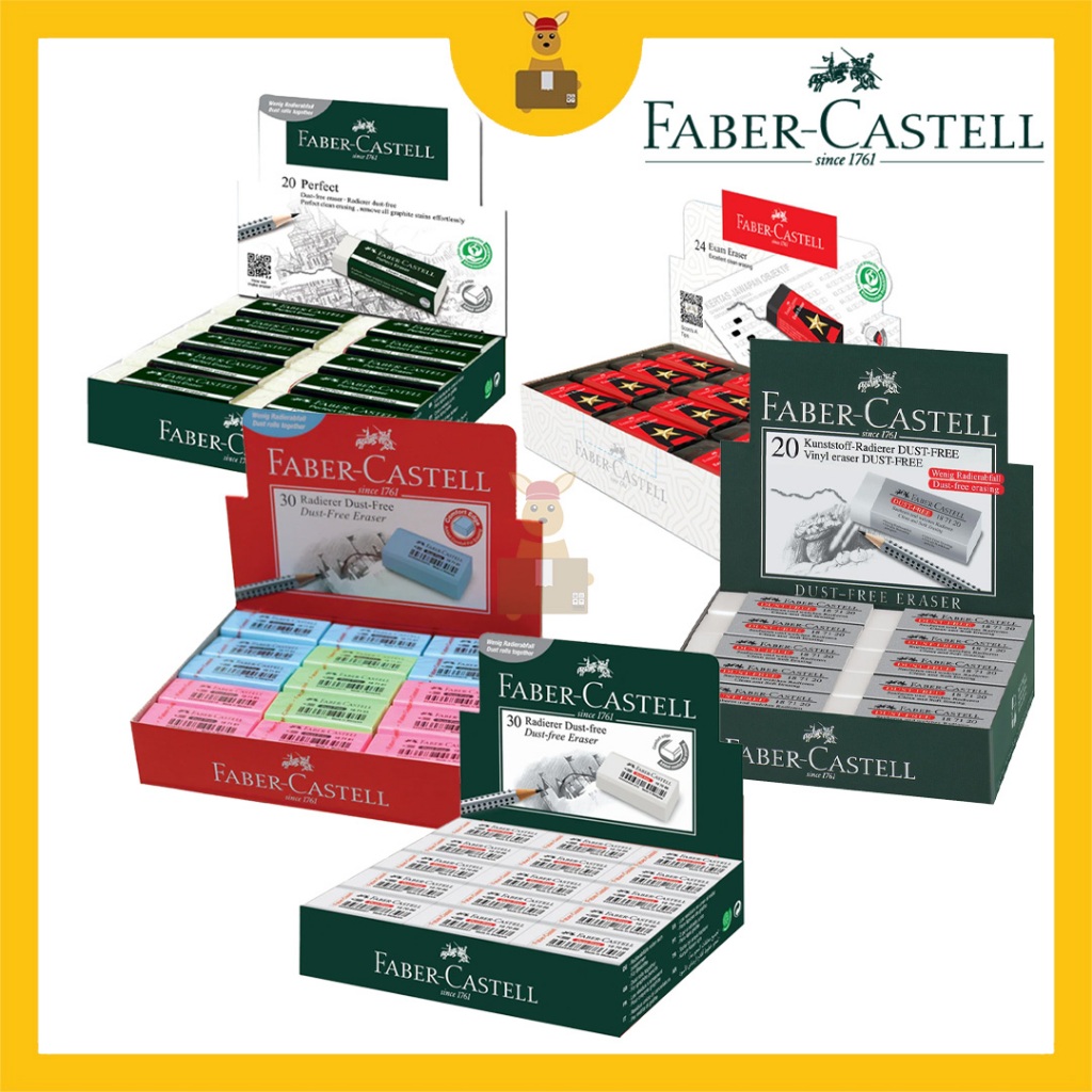 Faber-Castell Eraser Rubber Radierer Dust-Free Pemadam (1 BOX) | Shopee ...