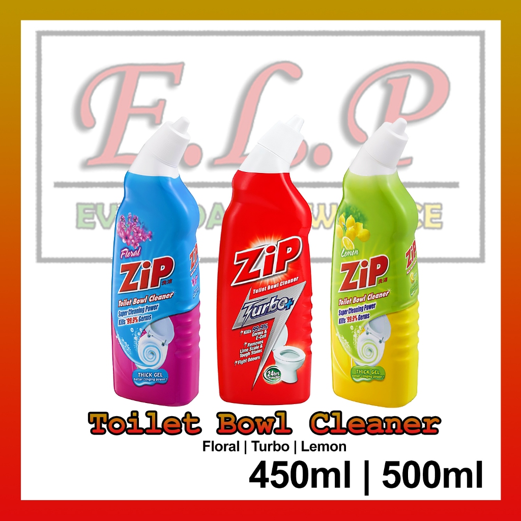 📣Daily Sales📣Zip Liquid Toilet Bowl Cleaner Turbo Plus 450ML/ Floral ...
