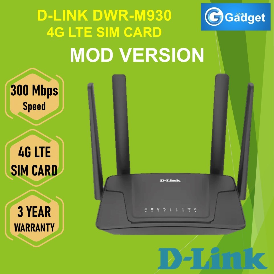 D-LINK 4G LTE SIM CARD UNLIMITED DATA PLAN ROUTER MODEM MOD VERSION ...