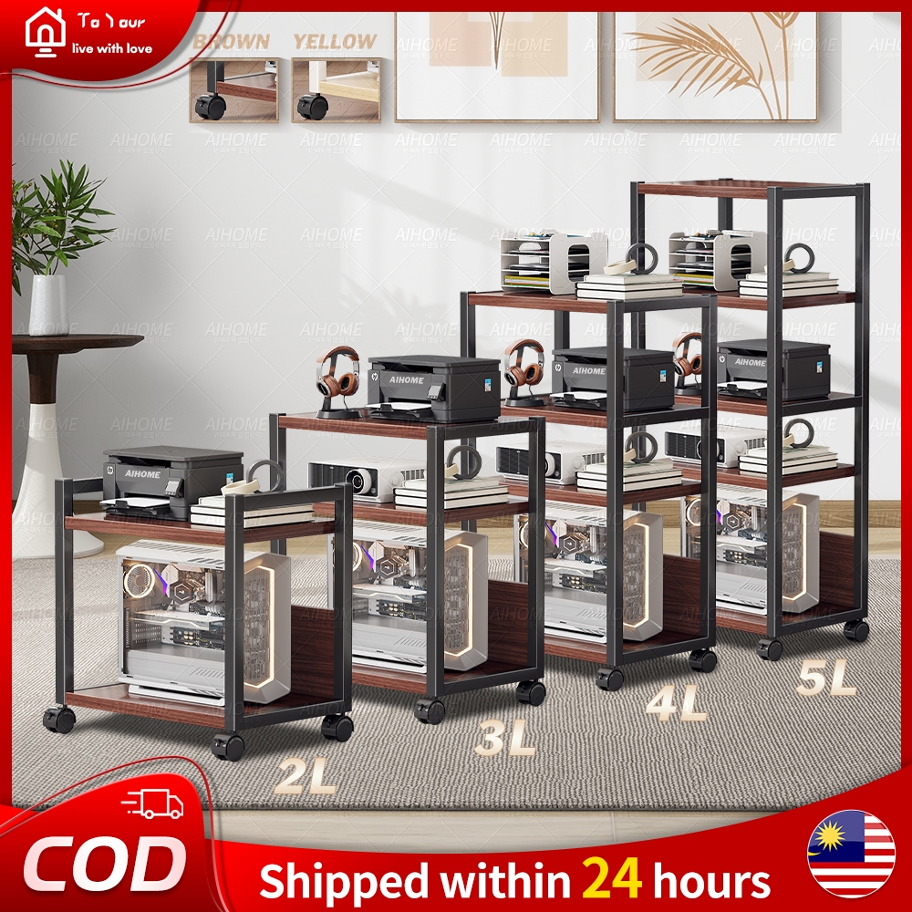 Multipurpose Office Storage Rack Simple Bookshelf Rak Printer Fail Buku ...