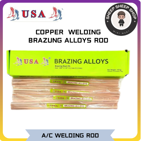 [ 1KG = 1PKT ] Cooper Brazing Alloy Rod Welding Rod 0% Silve Phos ...