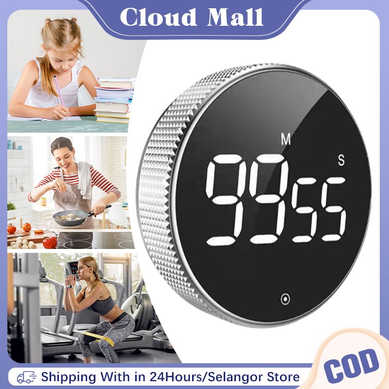 Led Digital Timer Magnetic Kitchen Timer Manual Countdown Timer Alarm ...