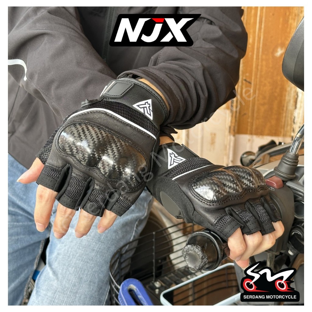 NJX NGK03 Half Finger Riding Glove Motorcycle Safety Hand