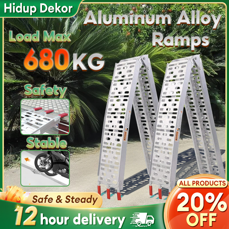 Aluminum Ramp Ladder Bike Motorcycle Tangga Motor Folding Ladder Heavy ...