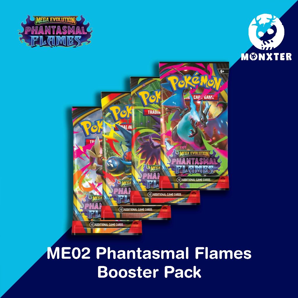 Pokémon TCG - Mega Evolution ME02 Phantasmal Flames Booster Pack ...