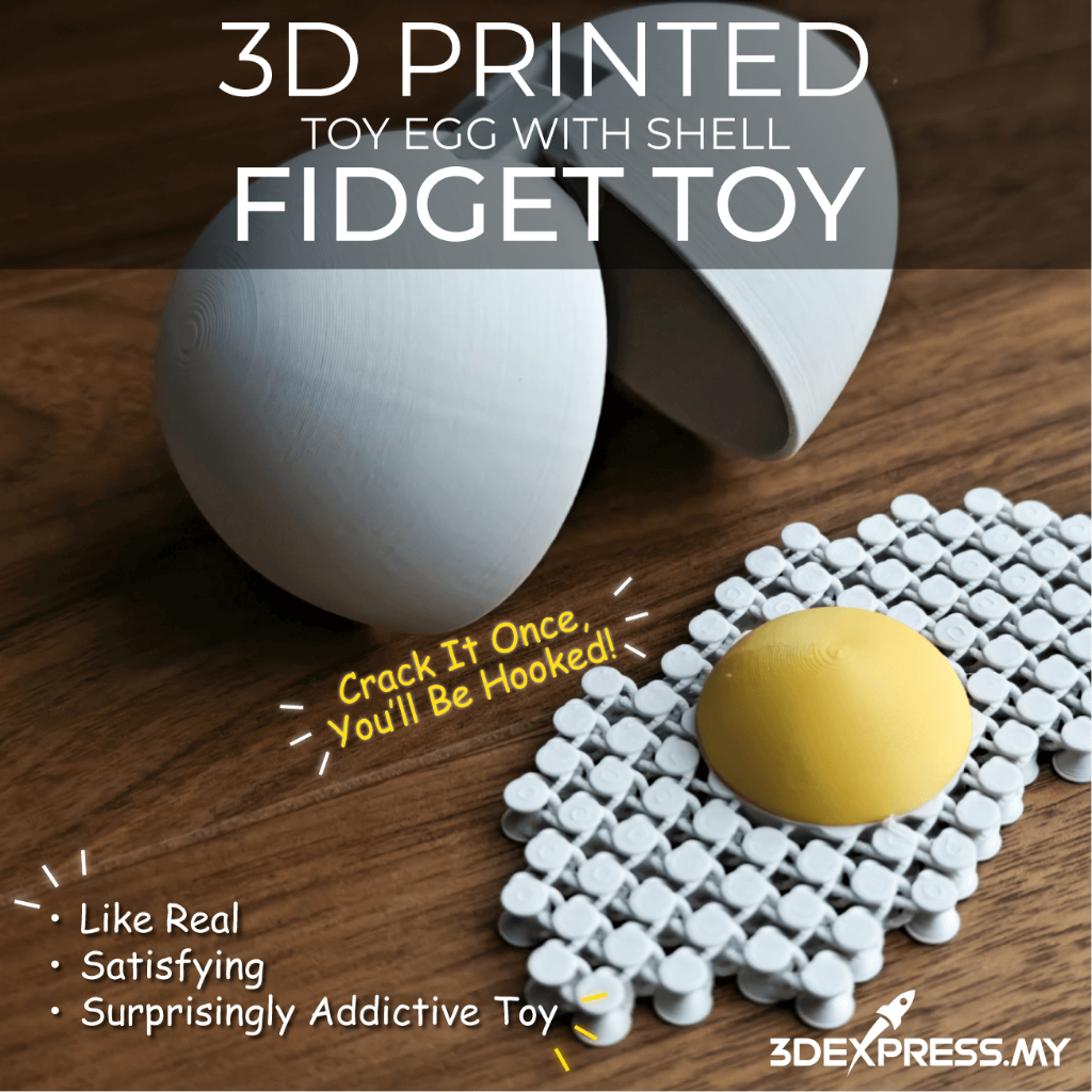 ‍️ [3D PRINTED] Toy Egg – Crack It, Flex It, Play!