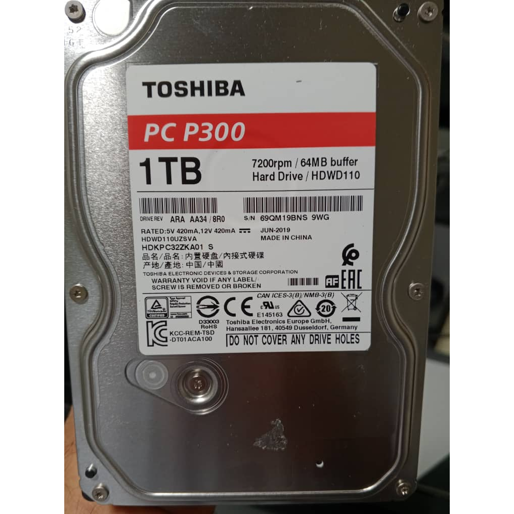 Desktop PC Hard Disk SATA 1TB 3.5