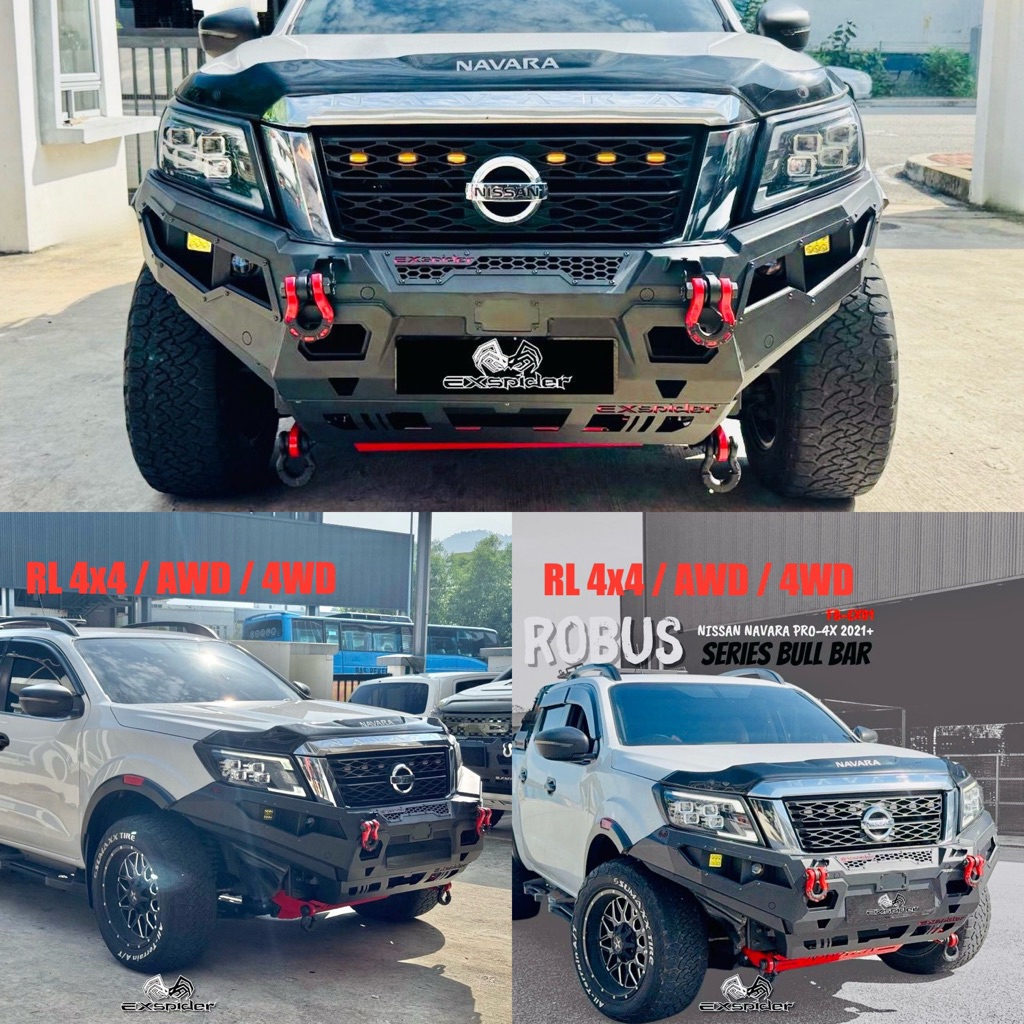 EXspider ROBUS isuzu dmax nissan navara np300 pro4x front bull bumper ...