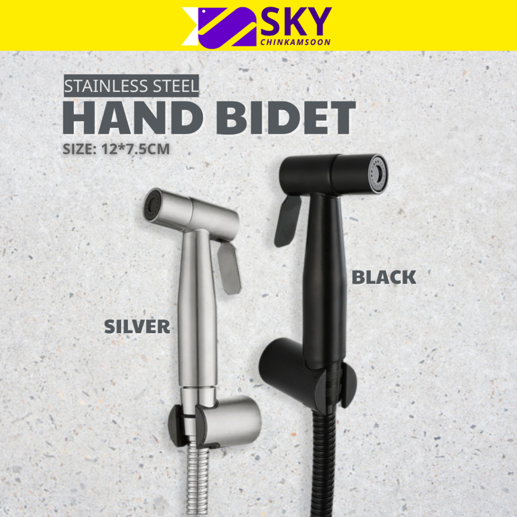 Bidet spray Stainless steel Handheld Spray gun Toilet sprayer Bathroom ...