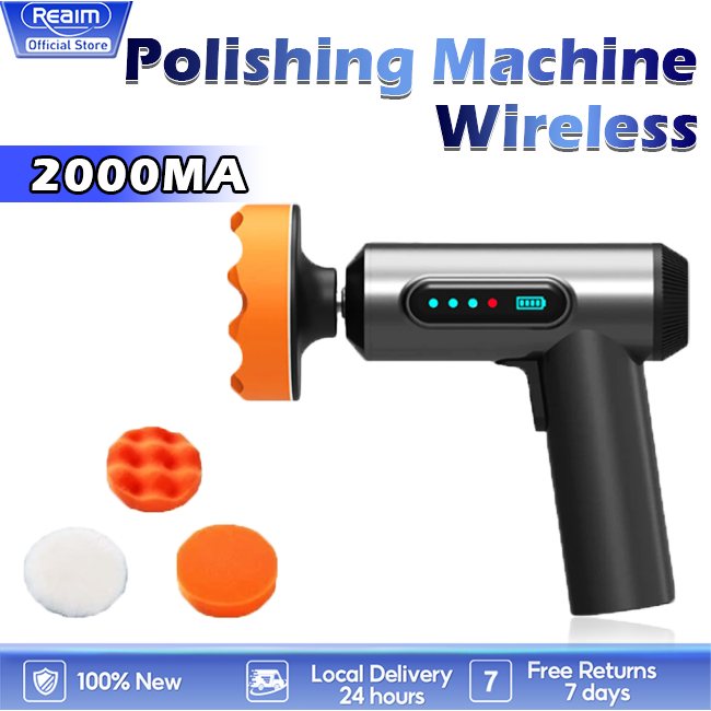 REAIM Car Polisher Wireless Electric Cordless Buffing Machine Car ...