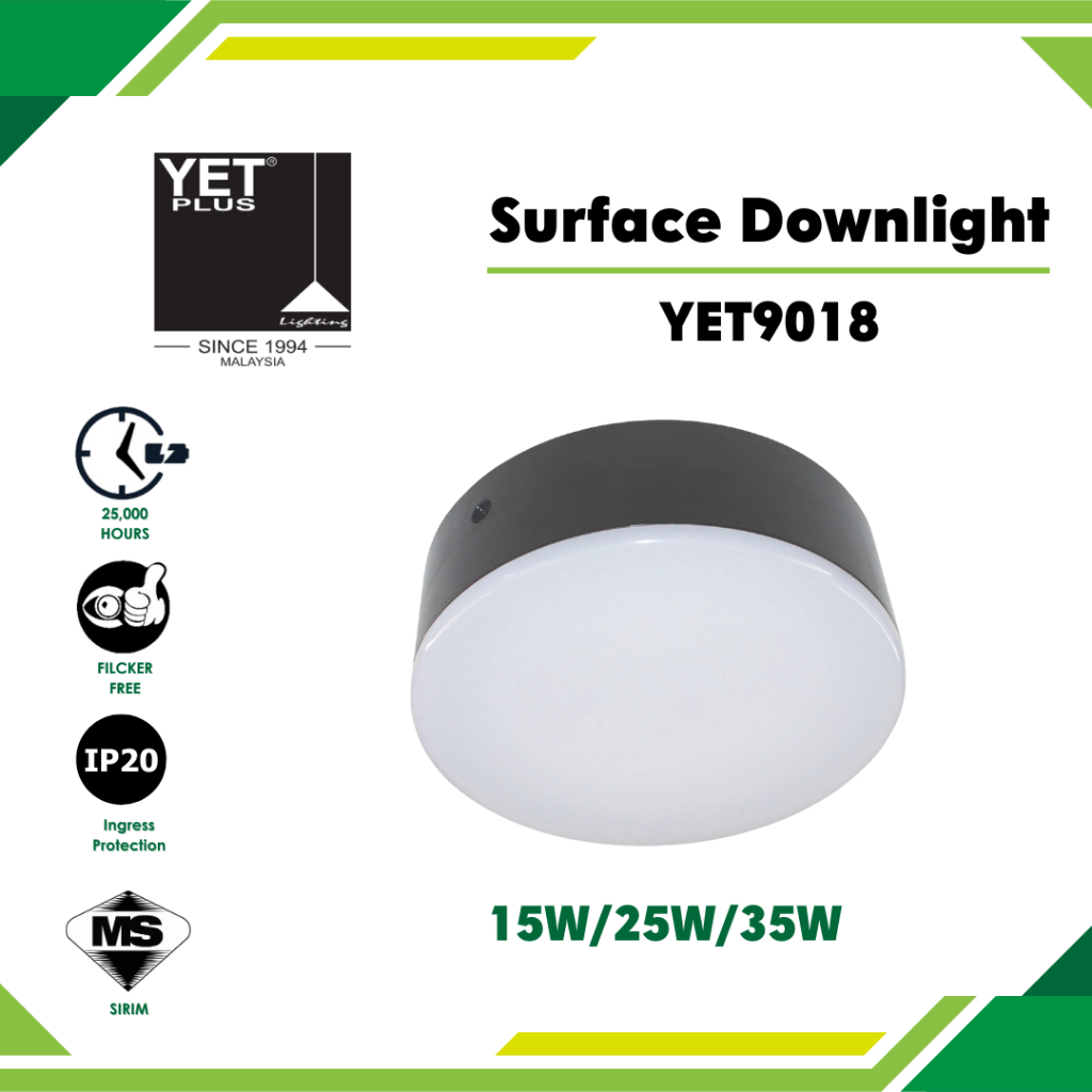 YETPlus Surface Downlight YET9018 3 Color Memory 3C LED Light Ceiling ...