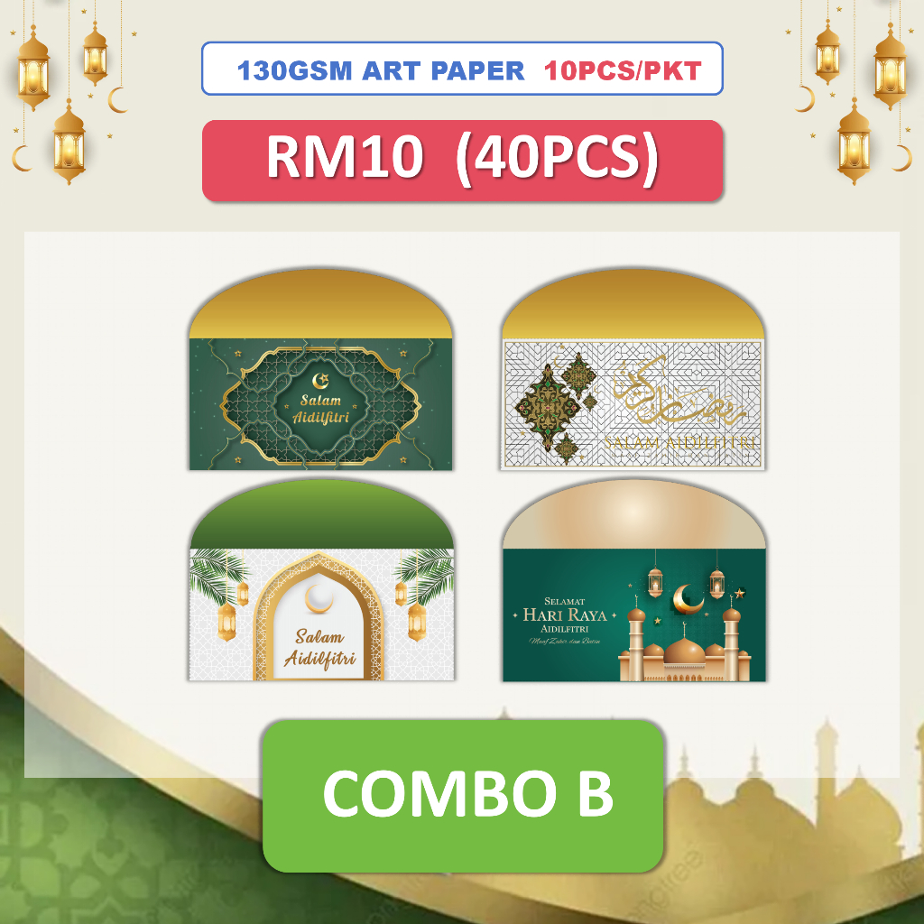 2026 Combo Sampul Raya | Sampul Duit Raya Premium Aidilfitri | Sampul ...