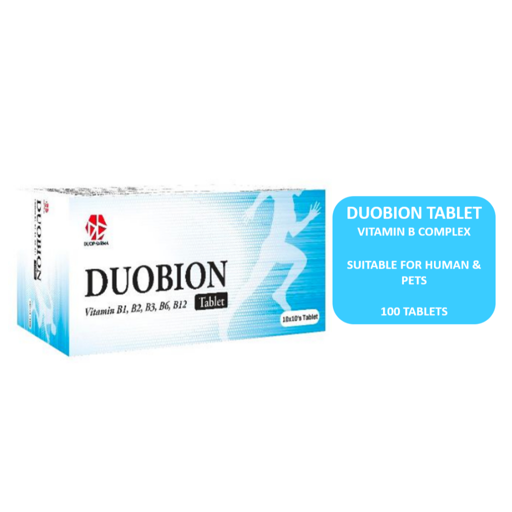 (EXP10/2026) Duobion B Complex 100 Tablets | Suitable for human & pets ...