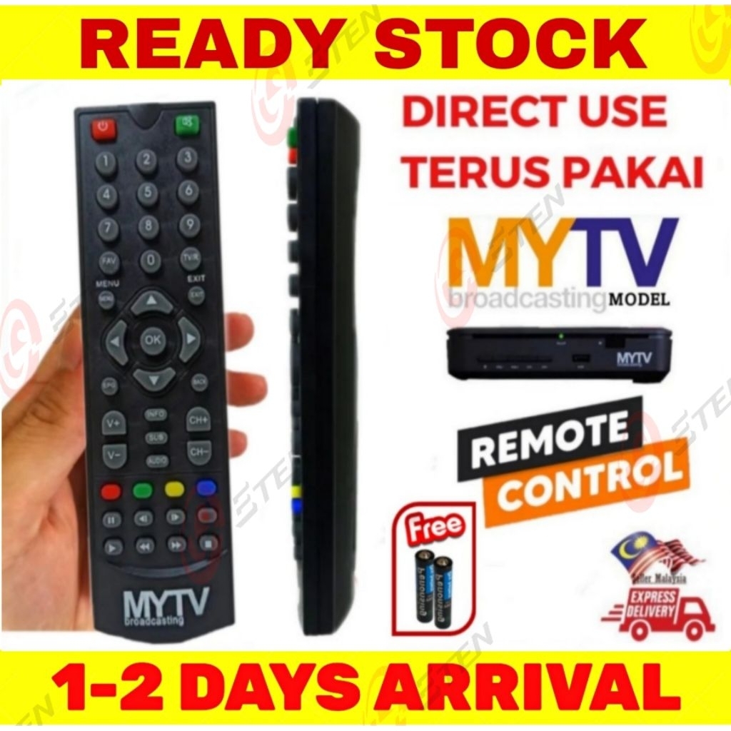 Original MYTV Remote Control For Set Unit Edaran Kerajaan Percuma ...