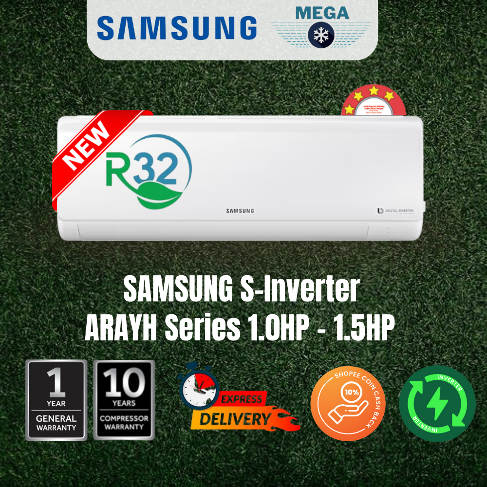 Samsung Aircond R32 RAC S-Inverter Premium (1.0HP - 2.5HP) | Shopee ...