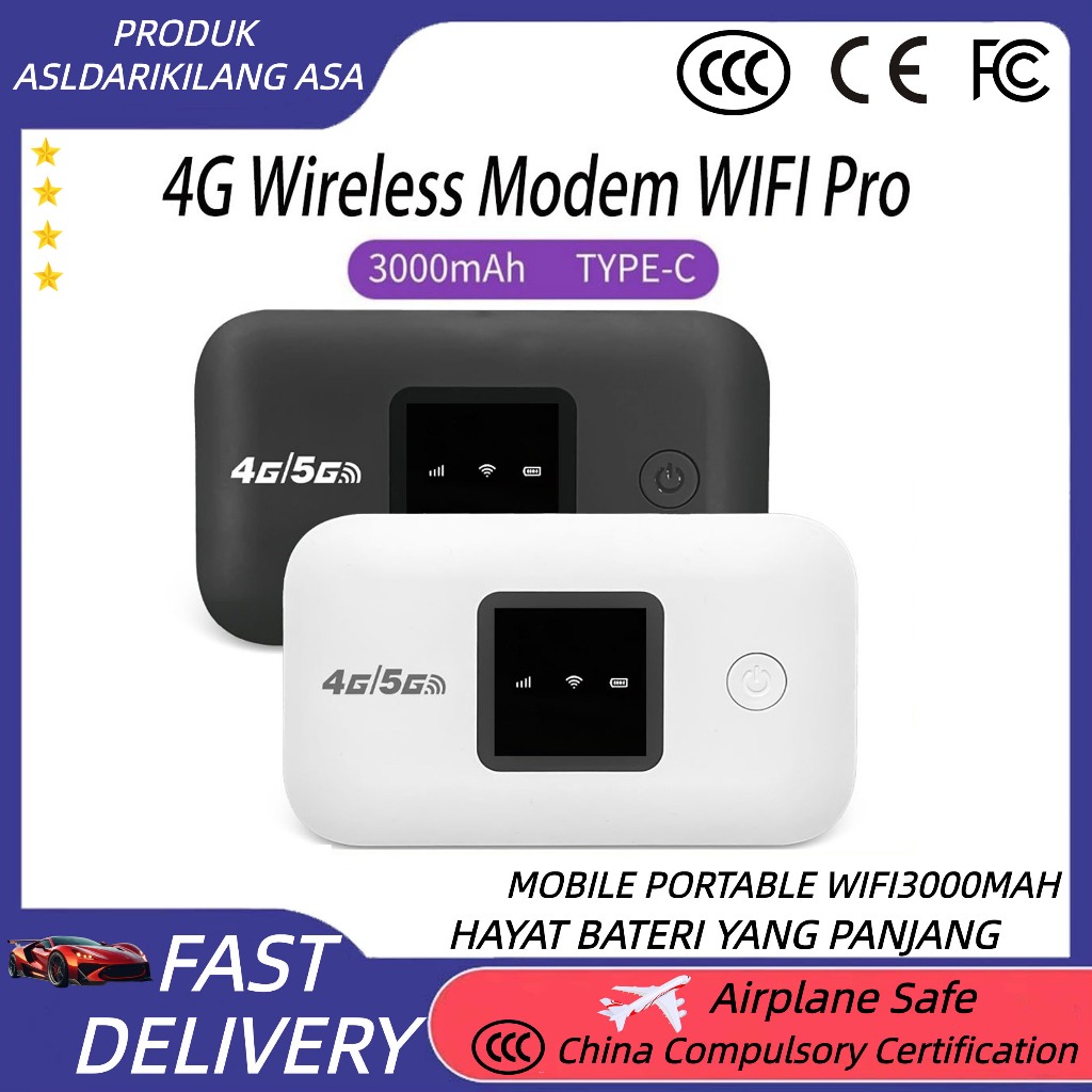 Portable Modem USB WiFi 5G LTE 600Mbps Mifi Router Hotspot Kad SIM ...