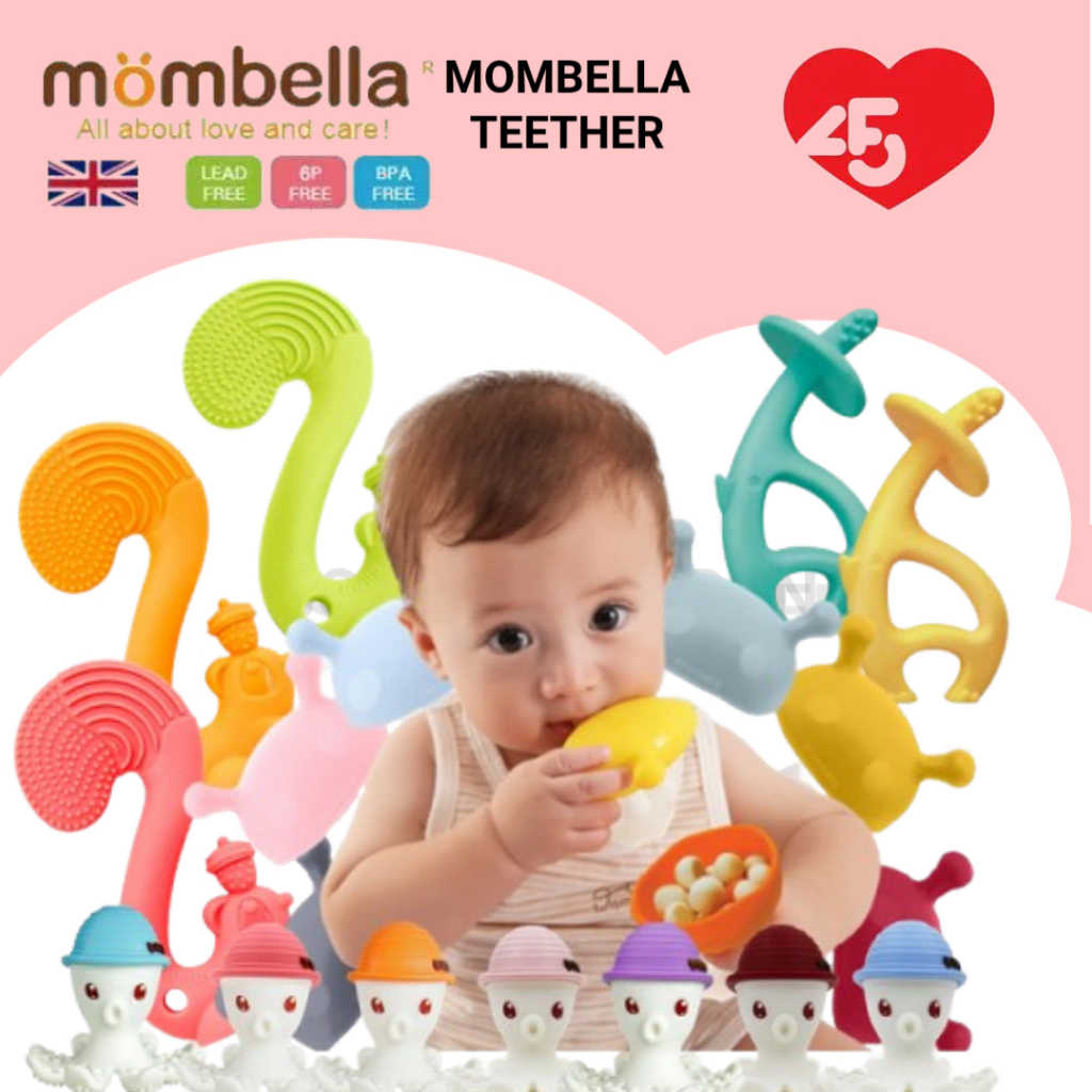 MOMBELLA Toys Baby Soft Silicone Teether 3m+ | Shopee Malaysia