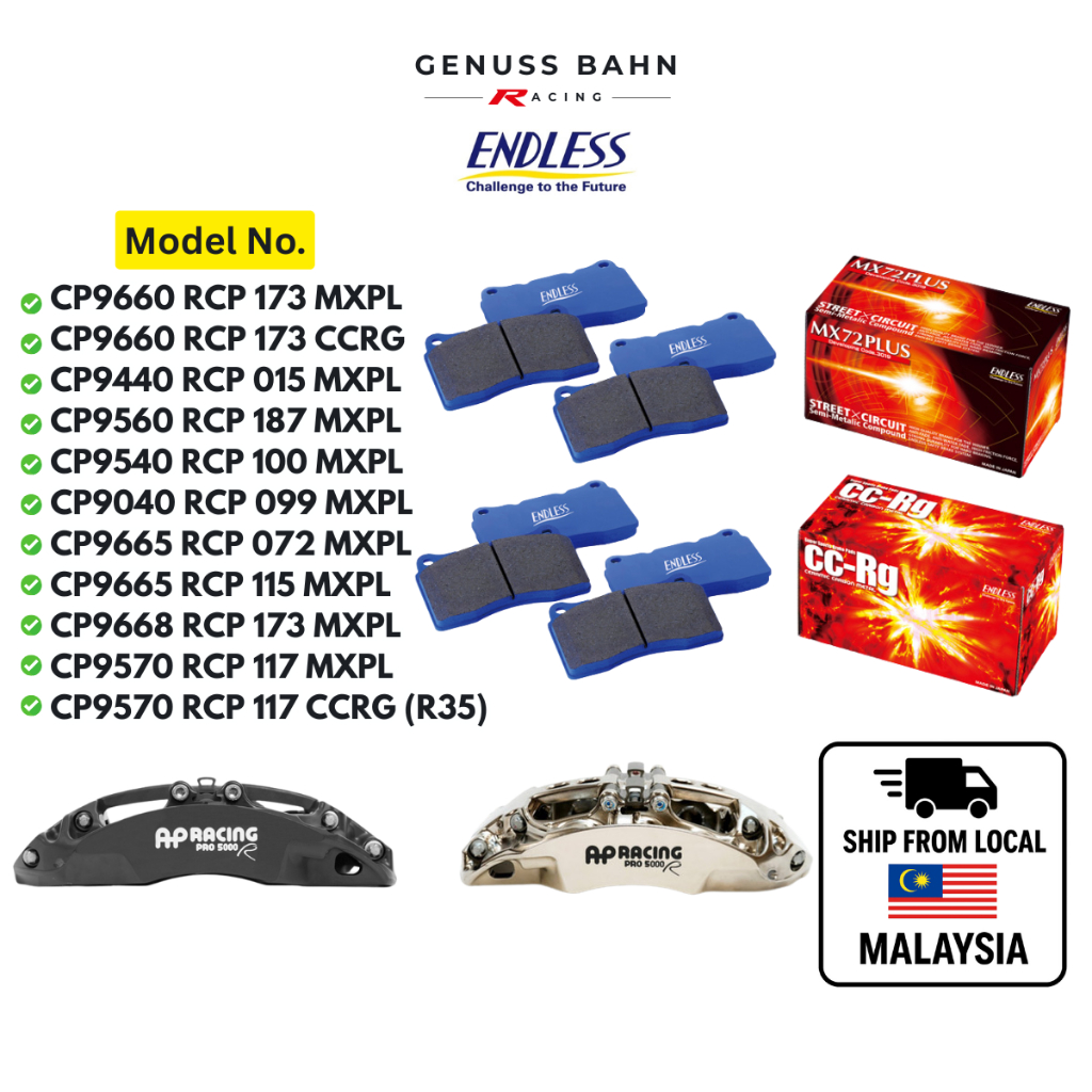 ENDLESS Brake Pad MXPL CCRG AP Racing 6Pot CP9660 CP9440 CP9560 CP9540 ...