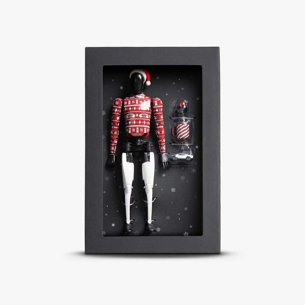 (READY STOCK) Tesla Bot Miniature Action Figure - Christmas Holiday ...