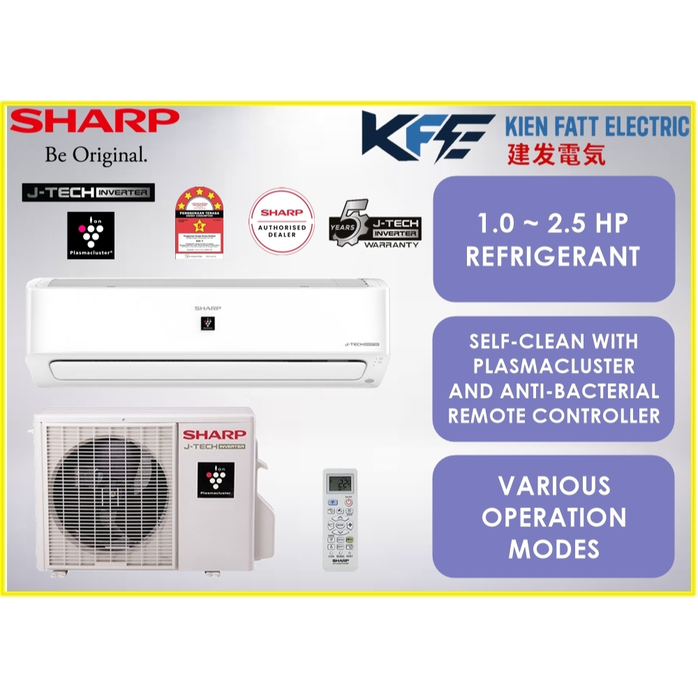 Sharp J-Inverter Plasmacluster Air Conditioner 1.0HP AHXP10YMD/ 1.5HP ...