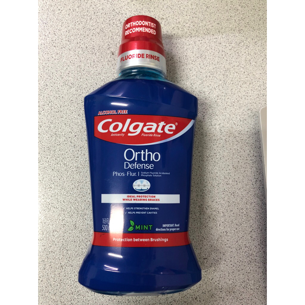 1 bottle Colgate phos flur anti cavity fluoride rinse ortho defense ...