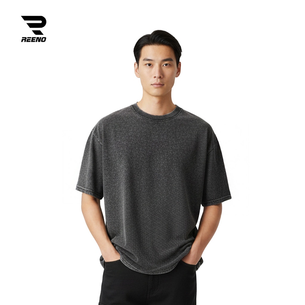 REENO Oversized Retro Dyed Washed T-shirt S-2XL (230gsm) | Shopee Malaysia