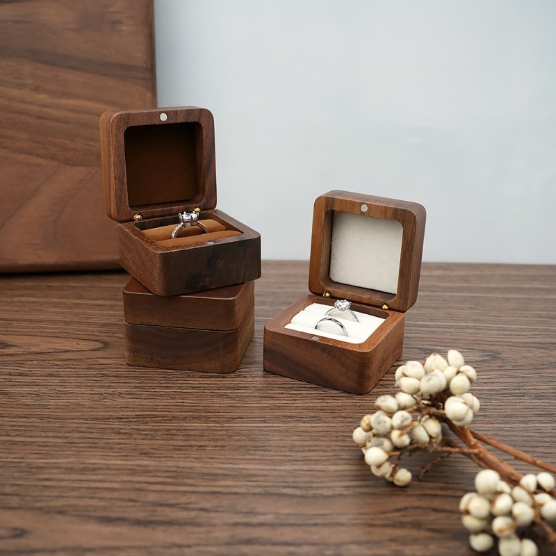 Wedding Ring Box Earring Rings Organizer Box Gift Package Case For ...