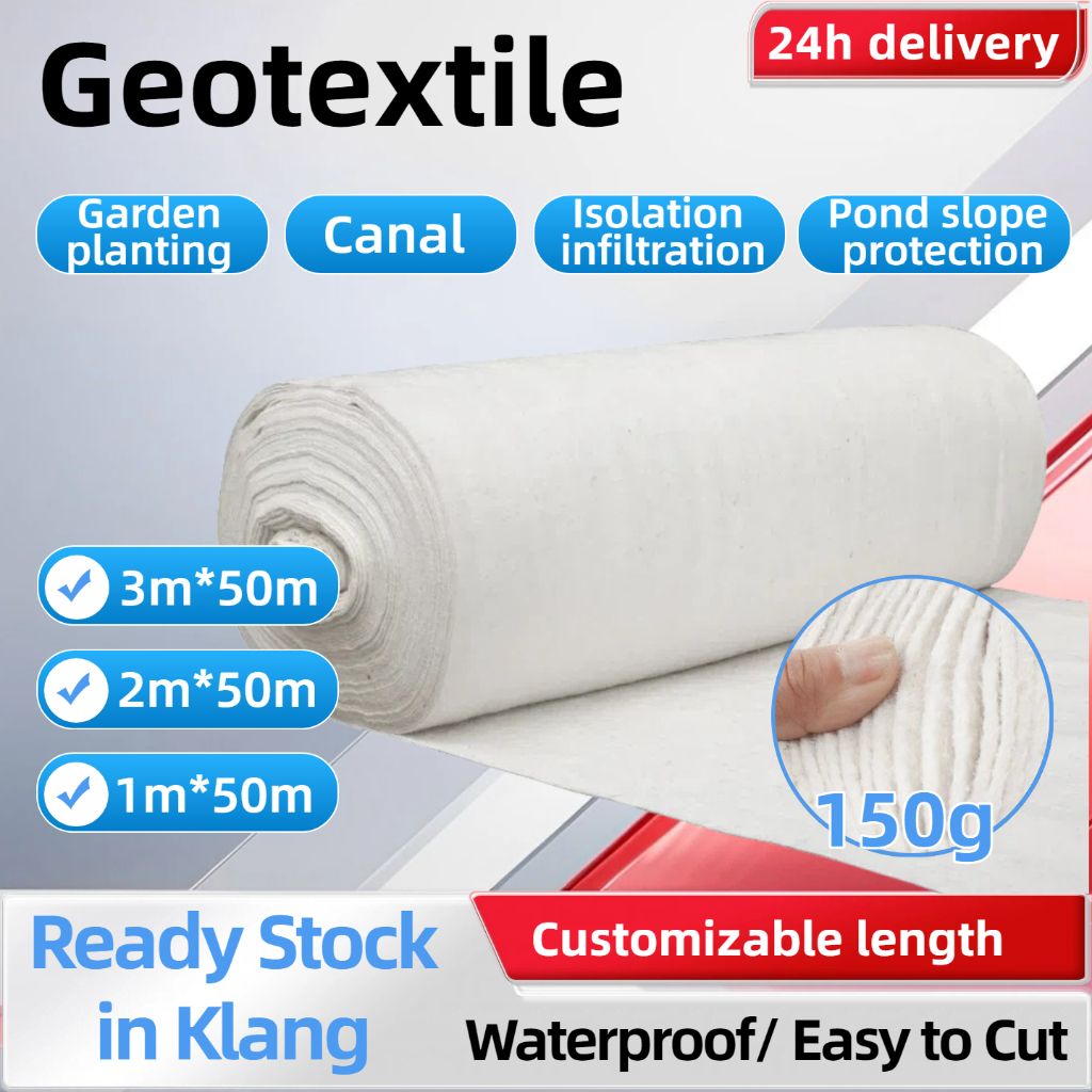 Non-woven Geotextile White 1m/2m width Geotextile Felt For gardening ...