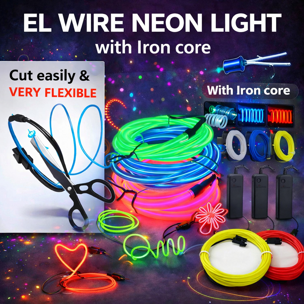2.8mm LED Neon Flex Light Strip EL Wire Neon with Iron Core, Custom ...