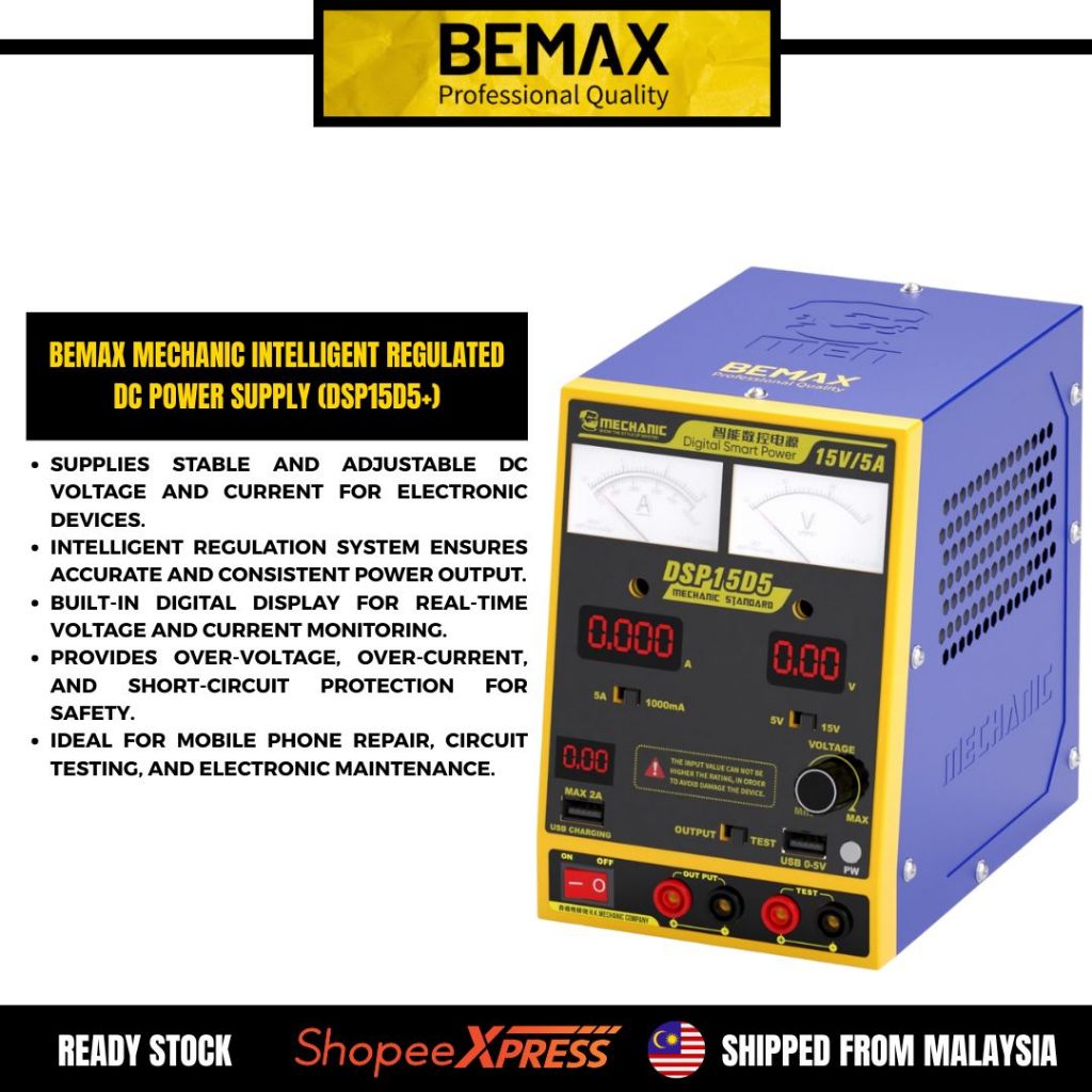 [BEMAX TOOLS] BEMAX MECHANIC INTELLIGENT REGULATED DC POWER SUPPLY ...
