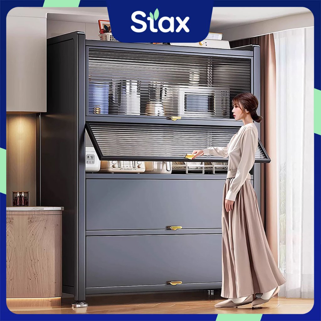 StaxHomedeco Kitchen Cabinet Rack Shelves Microwave Oven Kitchen ...