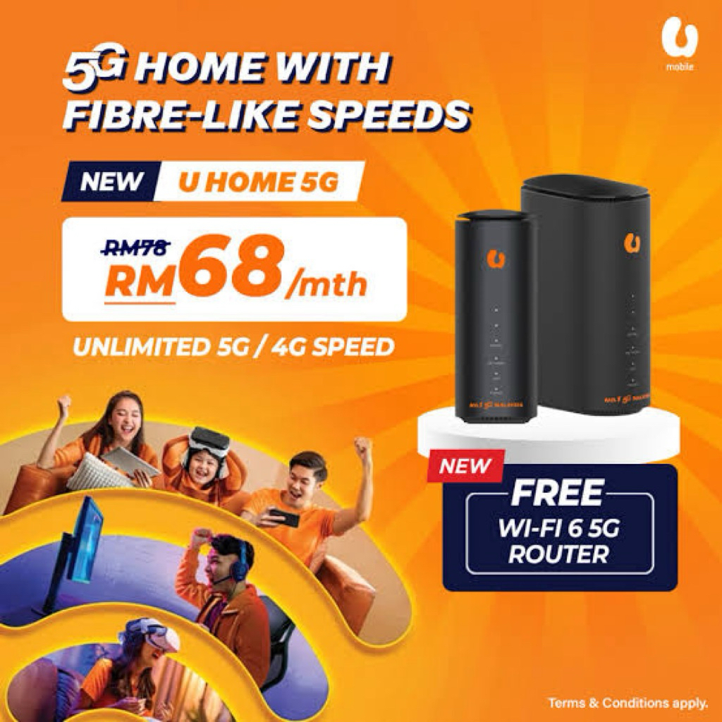 INBOX FIRST Umobile U Home 5G Free Wifi 6 Router Unlimited Data ...