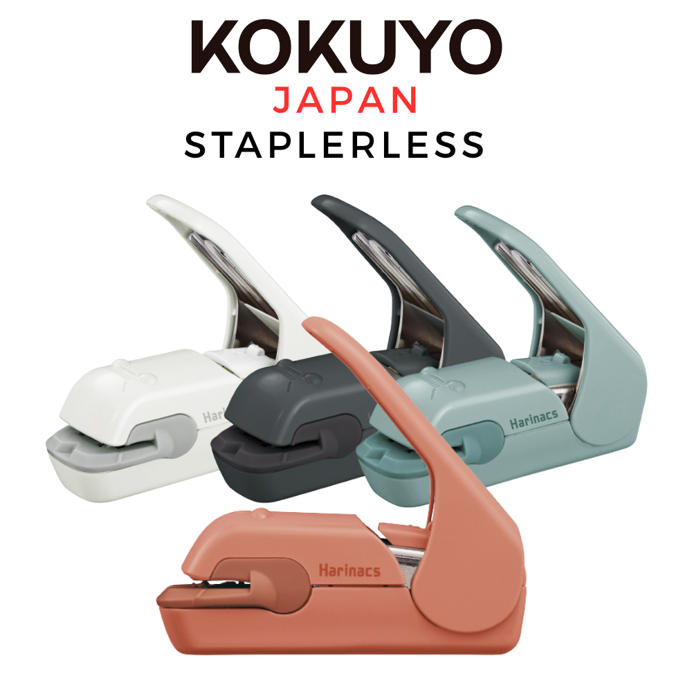 Kokuyo Harinacs Latest Color Staplerless Top Press Type Stapler Paper ...