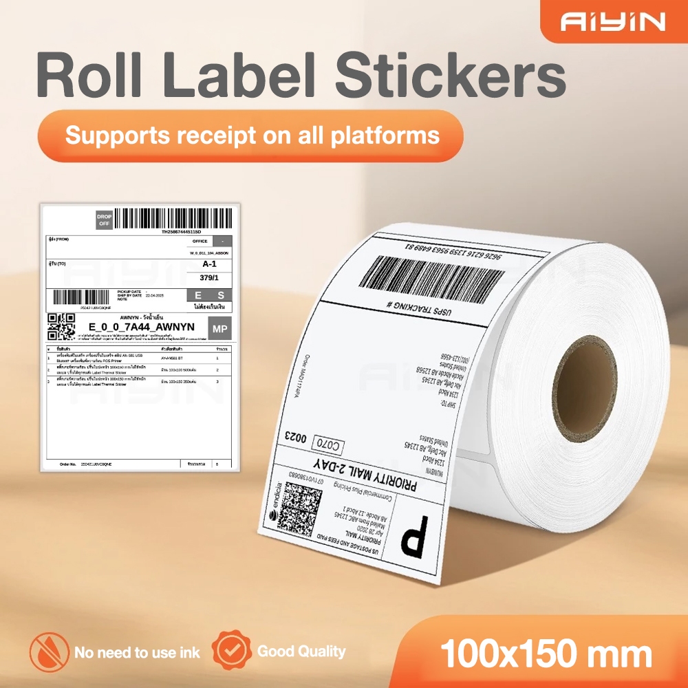 A6 Label Thermal Paper Sticker Shopee AWB Thermal Shipping Label 350pcs ...