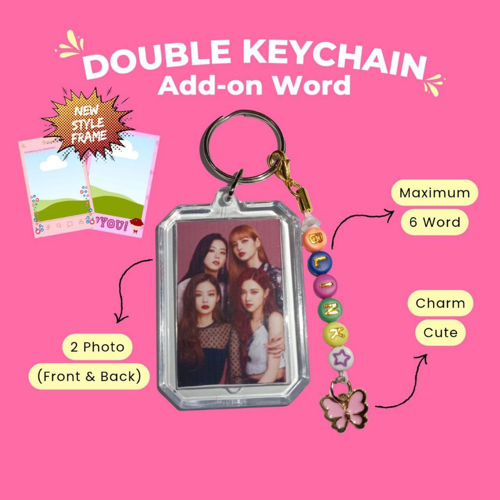 Acrylic Keychain Custom Photo With Add-on 6 Word Gift | Shopee Malaysia
