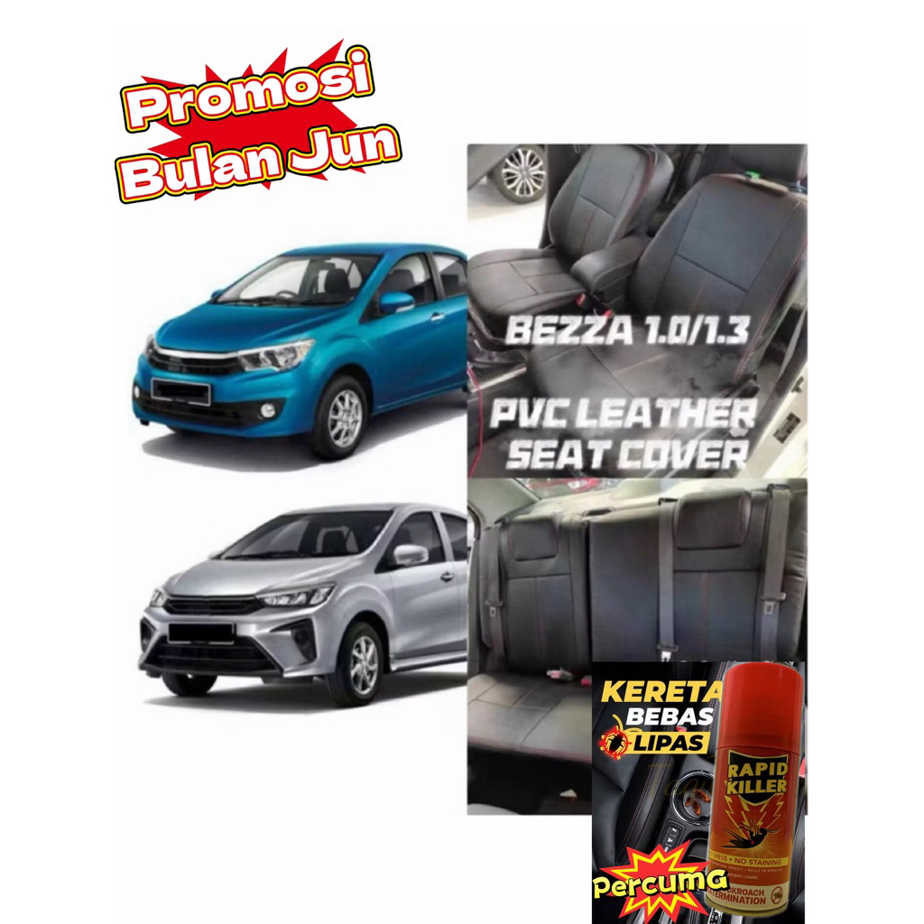 PVC Seat Cover for Bezza 1.0/1.3 full set | Shopee Malaysia