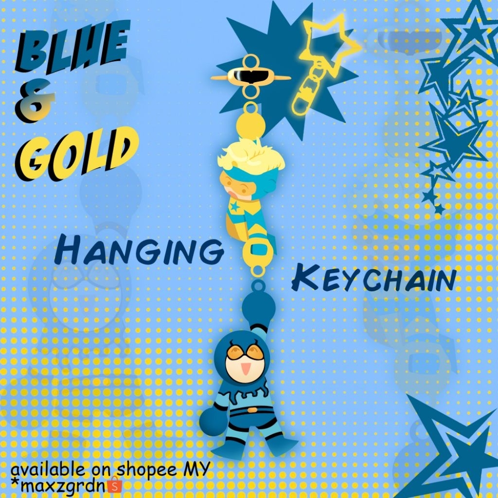 DC Fan Made Keychain Boostle Booster Gold Blue Beetle Ted Kord | Shopee ...