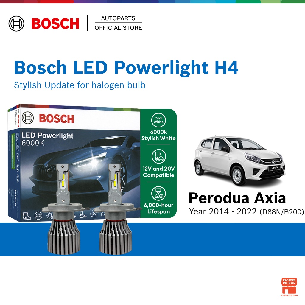 Bosch LED Powerlight Retrofit 6000K Perodua Axia D88N (2014 - Present ...