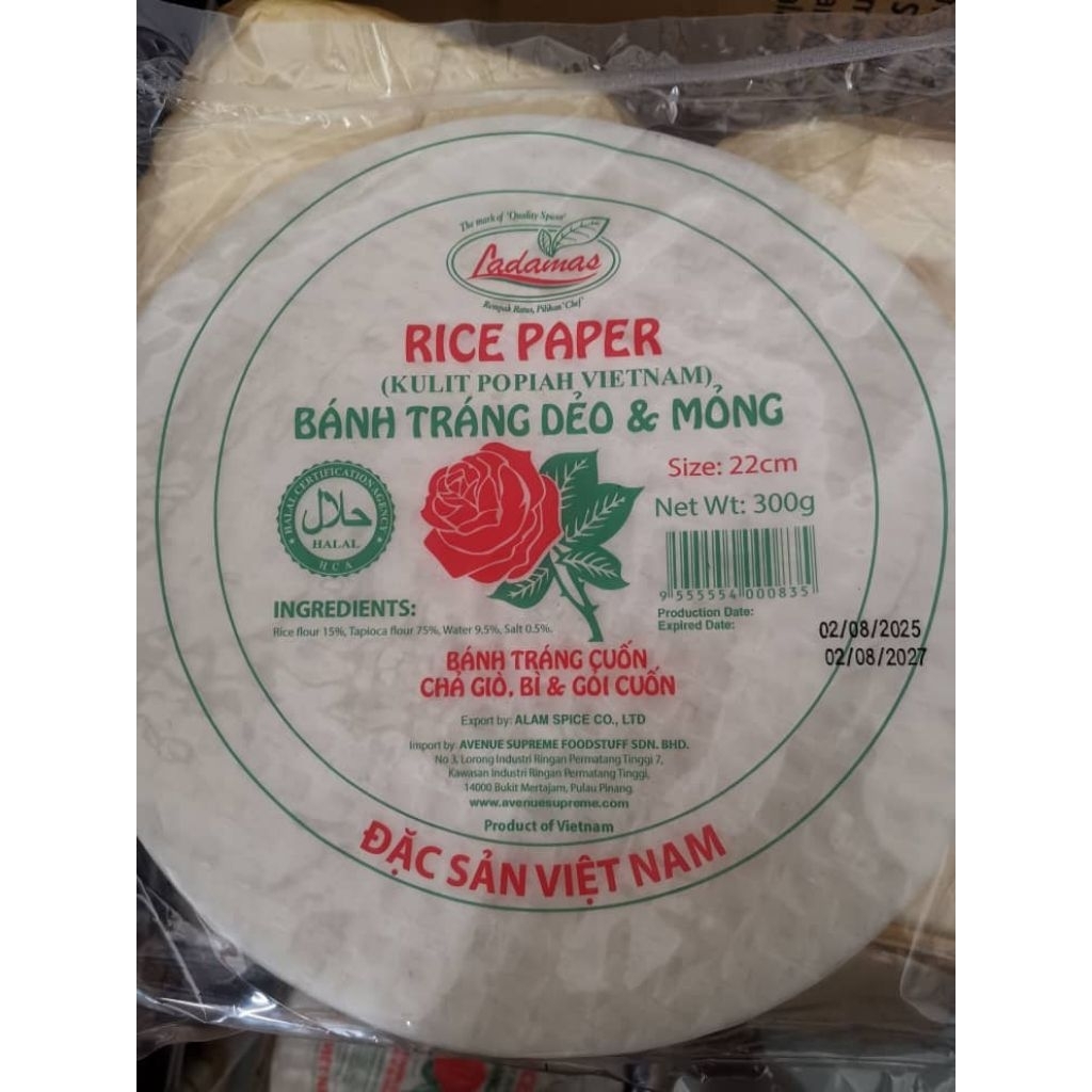 Vietnam Quality Rice Paper 300g/Kulit Popiah Halal/越南薄饼皮 | Shopee Malaysia