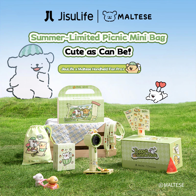 JisuLife x Maltese] Handheld Fan Pro1 (5000mAh) 19.5H | 100 Speed