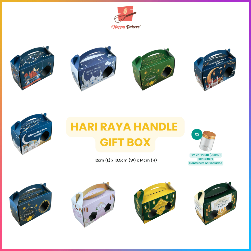 Kotak Hari Raya Dengan Handle | Kek Biskut Raya | Gift Box With Handle ...